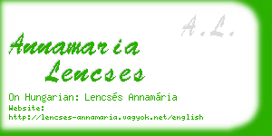 annamaria lencses business card